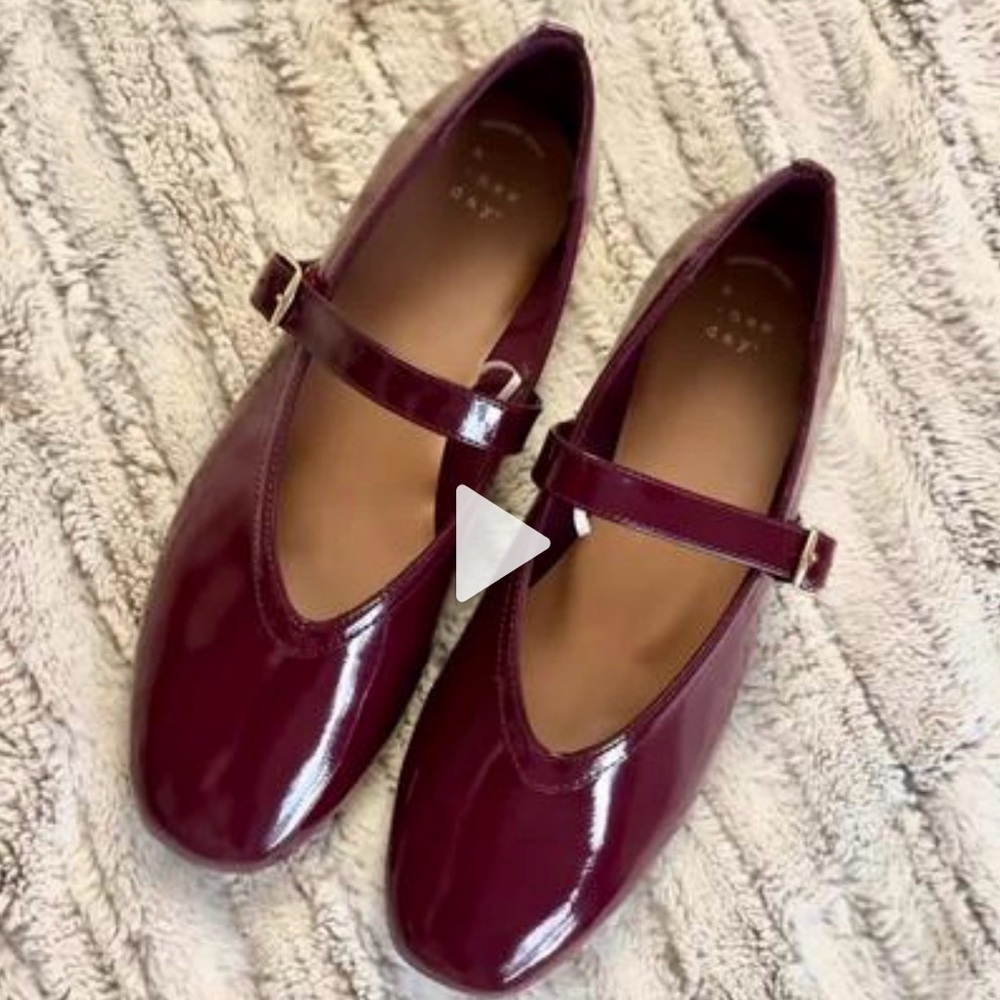 Elena Mary Jane Flats with Memory Foam Insole – A New day Burgundy - Picture 6 of 8